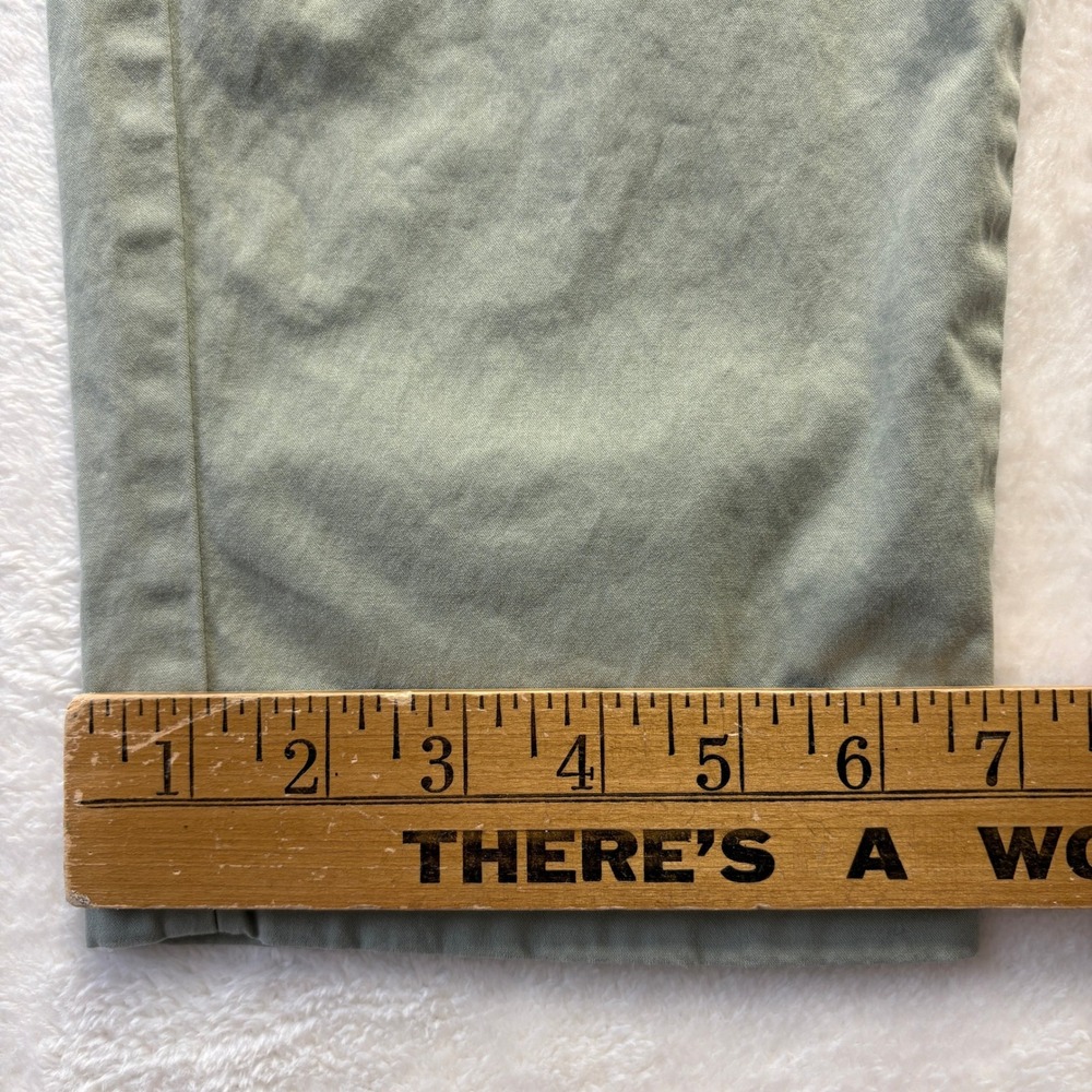 LL Bean Pants Women Sz 8 Reg Olive Green Cotton Casual Chino Classic Preppy - Picture 5 of 11